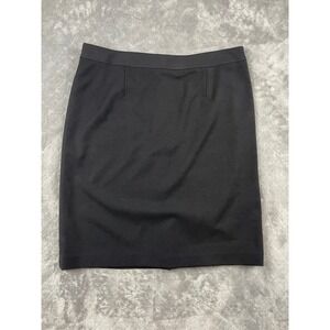 ATELIER LUXE Womens Black Pencil Skirt Size 12 Knee Length Career